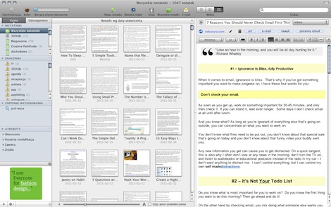 Evernote dla mac